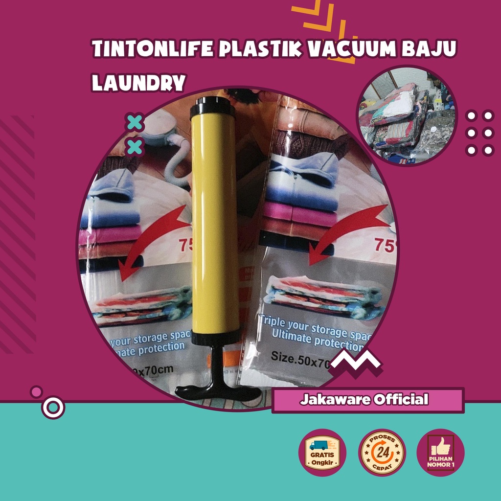 PLASTIK VACUUM BAJU LAUNDRY VACUM PELASTIK TRAVELING VAKUM KOMPRES KOMPRESI PENYIMPANAN KANTONG PAKA