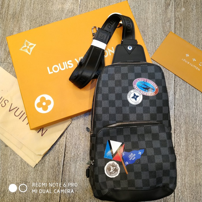 BODYBAG/TAS SELEMPANG/TAS PRIA/TAS KULIT LV GRAPHYTE PRINT GRADEORI
