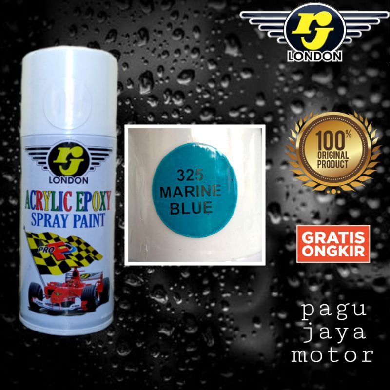 pilox pilok 150cc marine blue biru rj london cat semprot spray paint untuk motor mobil velg helm kayu besi plastik