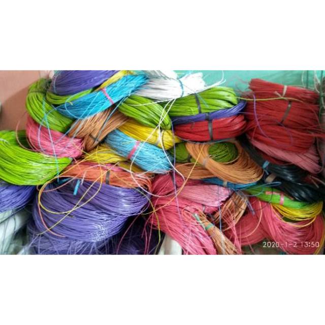  Bahan  tali rotan  pitrit plastik sintetis  ukuran 3 8mm 