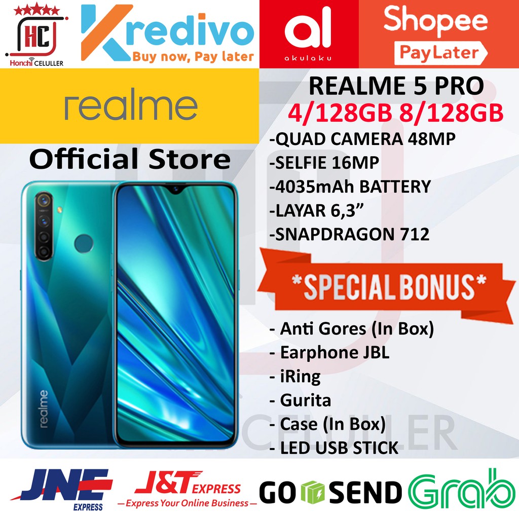 REALME 5 PRO 8/128GB 4/128GB GARANSI RESMI ORIGINAL FULL BONUS