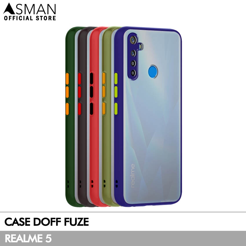 Asman Case Realme 5 Doff Fuze Premium Shield Protector