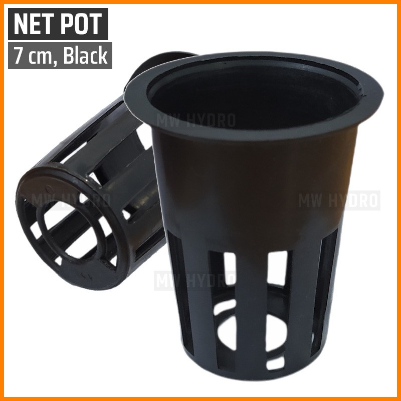 Netpot Hidroponik - Hydroponic Net Pot, 7 cm, Hitam