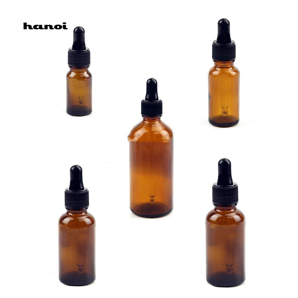 [Bayar Di Tempat]HN❤Mini 10ml-100ml Amber Glass Reagent Liquid Pipette Empty Bottle Eye Dropper