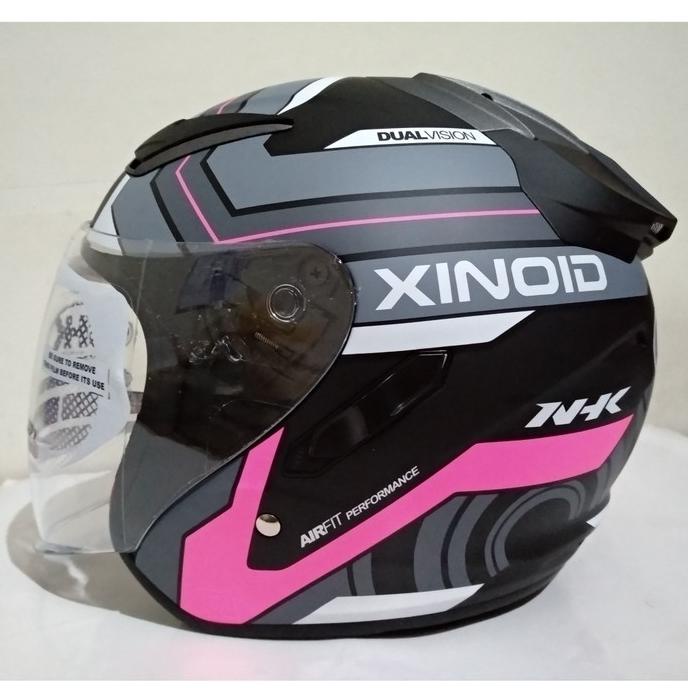 HELM NHK R1 XINOID BLACK PINK DOFF - M (57-58cm)
