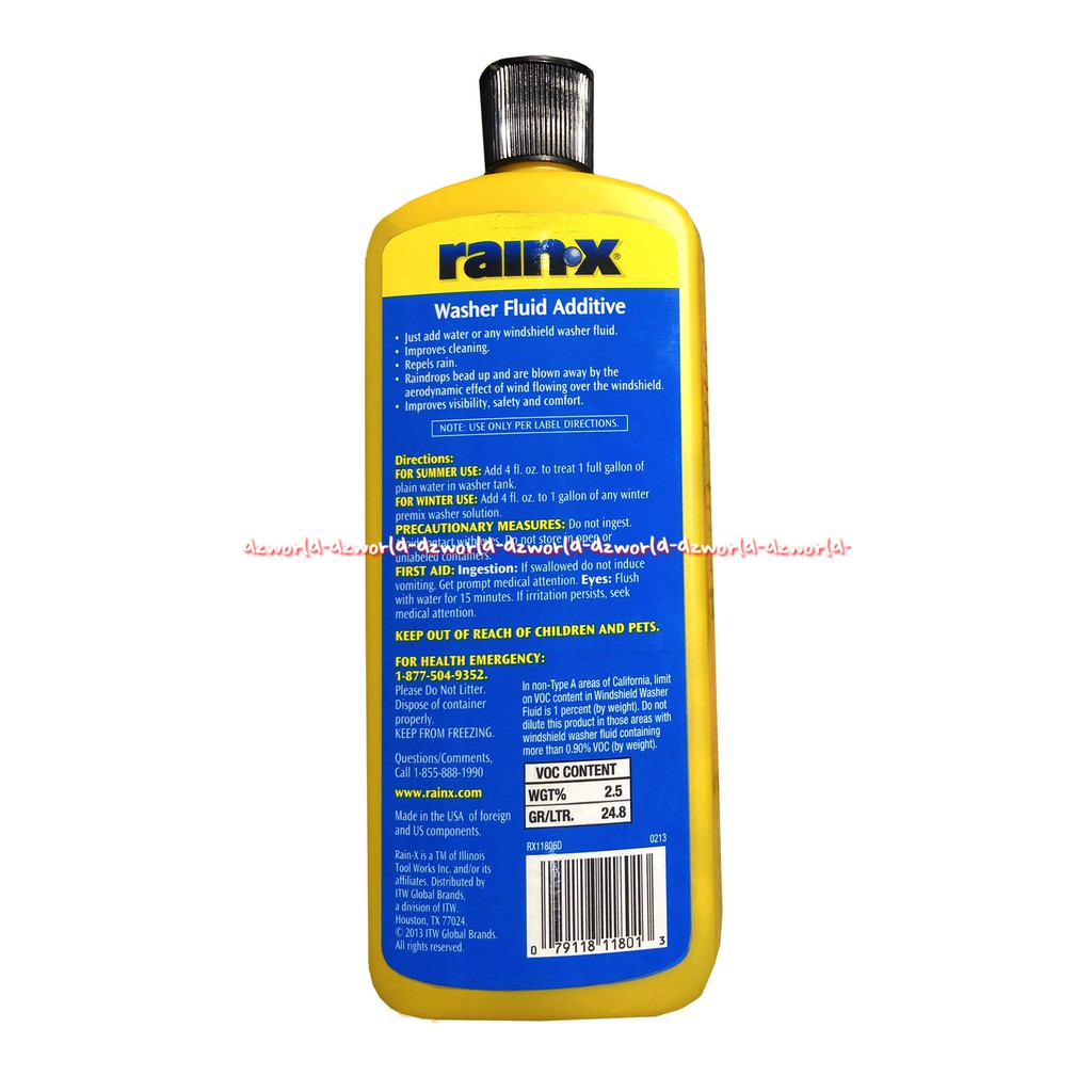 Rainox Washer Fluid Additive 500ml Treat Rain x Cairan Pembersih Kaca Mobil Rain-X Raino-X Rain X Washer Wisper Mobil