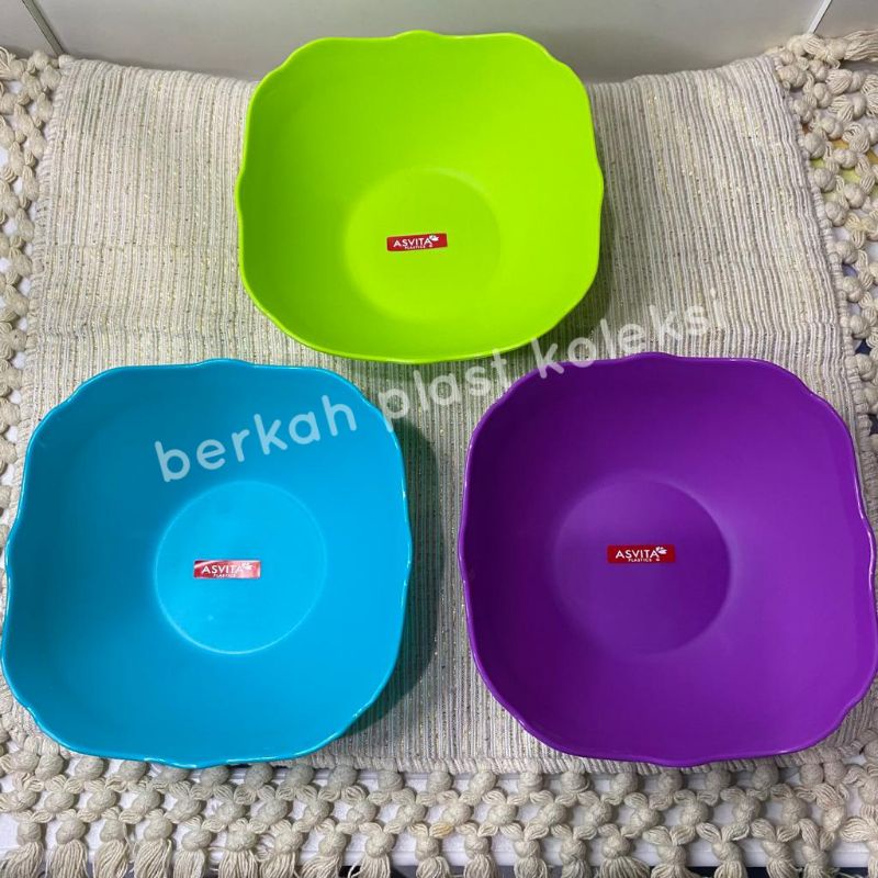Mangkok Plastik Segi Renda Asvita/Mangkok plastik/Mangkok Kuah/Mangkok Plastik Unik/Mangkok Asvita