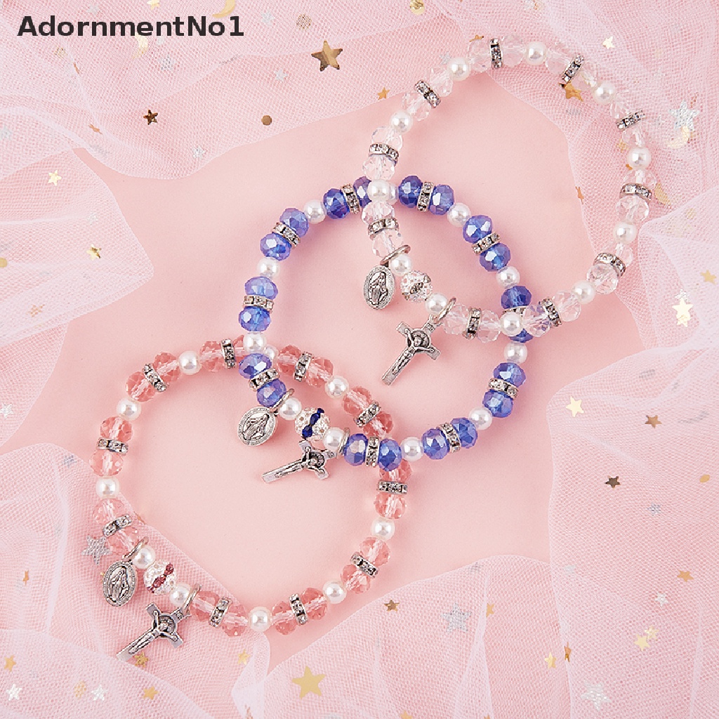(AdornmentNo1) Gelang Tangan Rosario / Doa Rosario / Umat Kristus Untuk Pria / Wanita