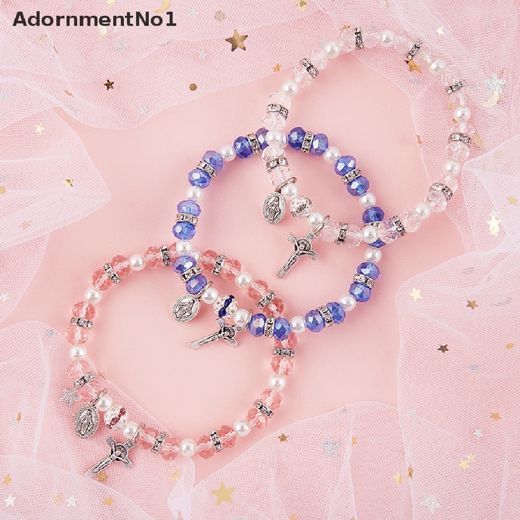 (AdornmentNo1) Gelang Tangan Rosario / Doa Rosario / Umat Kristus Untuk Pria / Wanita