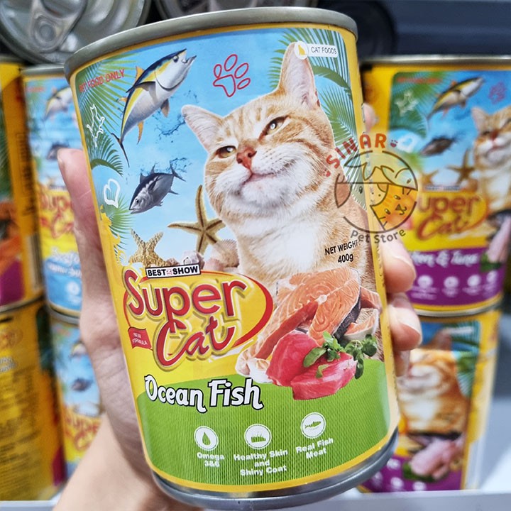 Super Cat Adult Ocean Fish 400GR / Makanan Kaleng Kucing Premium