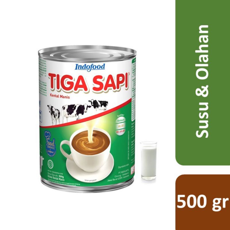 

Tiga Sapi Susu Kental Manis Putih Kaleng 490gr