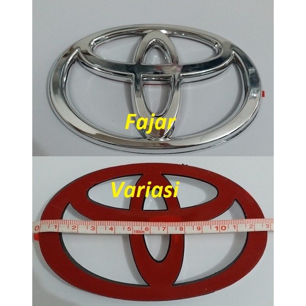 Emblem Logo Toyota 13 cm Mobil Universal Chrome