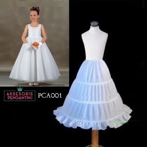 [READY STOCK] PETTICOAT ANAK PETIKUT KAWAT GRADE A PREMIUM ROK PENGEMBANG 3 RING PCA001