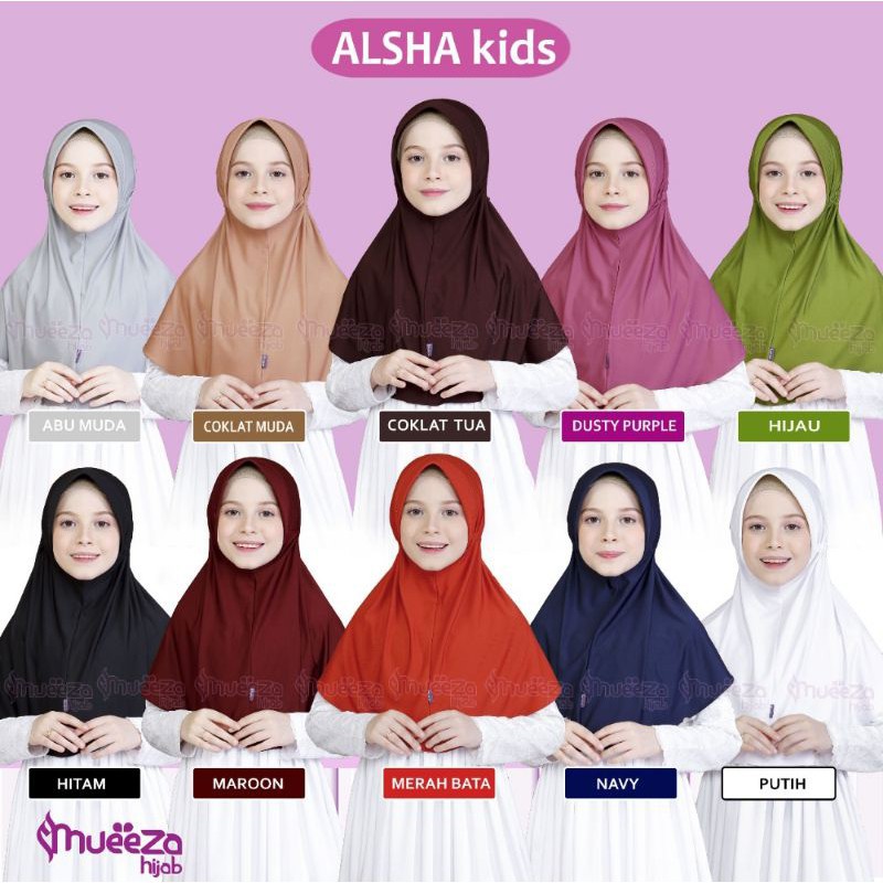 JILBAB ANAK USIA 2-10 TAHUN JILBAB SEKOLAH TK SD JILBAB ALSHA BILQIS | MUEEZA HIJAB