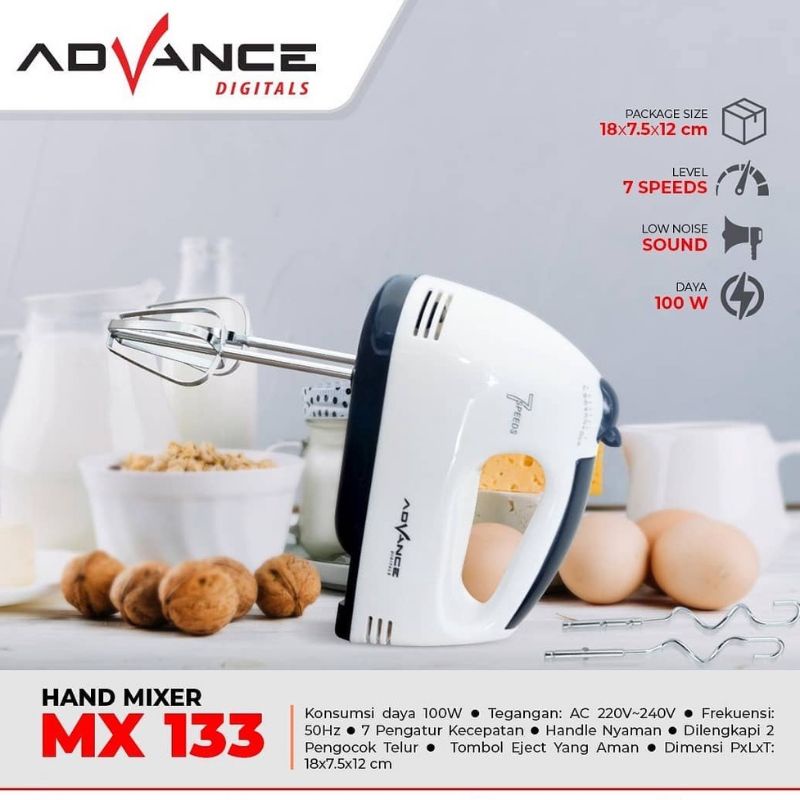 Jual Hand Mixer Advance Scarlett Mx 133 Mesin Pengaduk Kue Roti 7