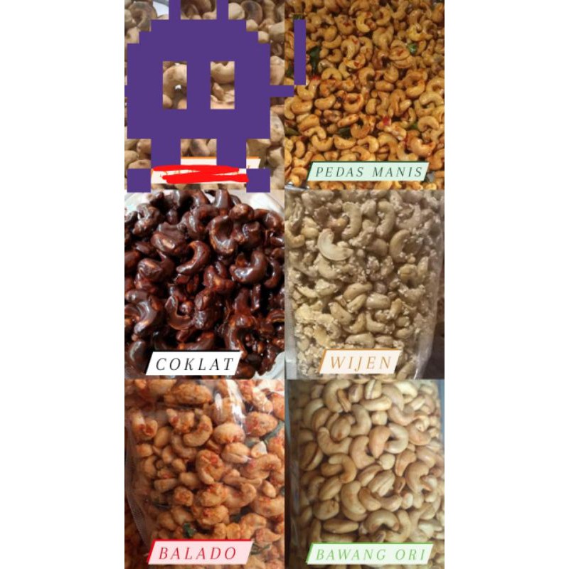 

1KG KACANG METE VARIAN RASA (MADE BY ORDER ) - KACANG METE MANIS/ PEDES/ ASIN/ WIJEN