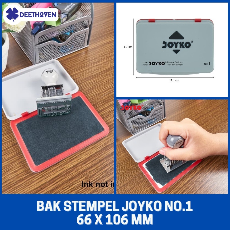 

Stamp Pad / Bak Stempel Joyko No. 1 Ukuran Produk : 12.1 x 8.7 x 1.7 cm