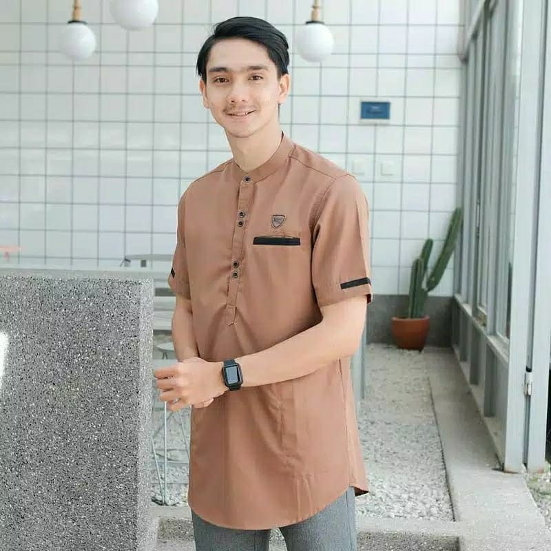 BAJU KOKO KURTA DEWASA/LENGAN PENDEK/KOKO PAKISTAN ADEM SERAP KERINGAT Bisa cod