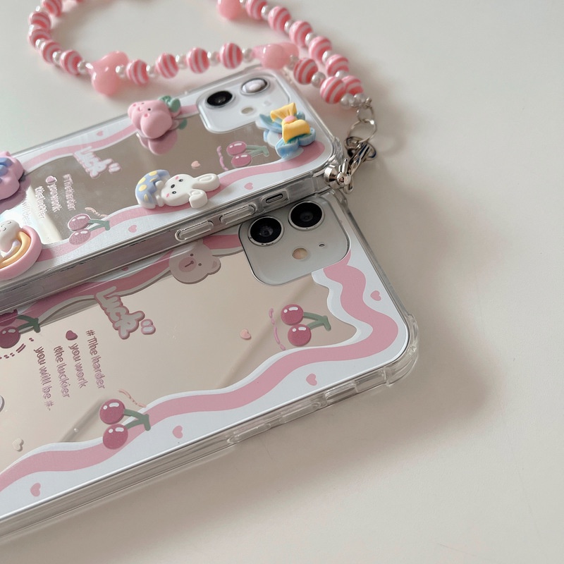 Case Motif Kartun Hati Warna Pink Untuk IPhone 11 12 13 PRO X XS MAX XR 7 8 PLUS