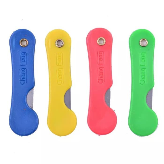 Vinztstore - Pisau Cutter Lipat Silet Gagang Warna-Warni Kecil Cuter Lipat Mini Serbaguna