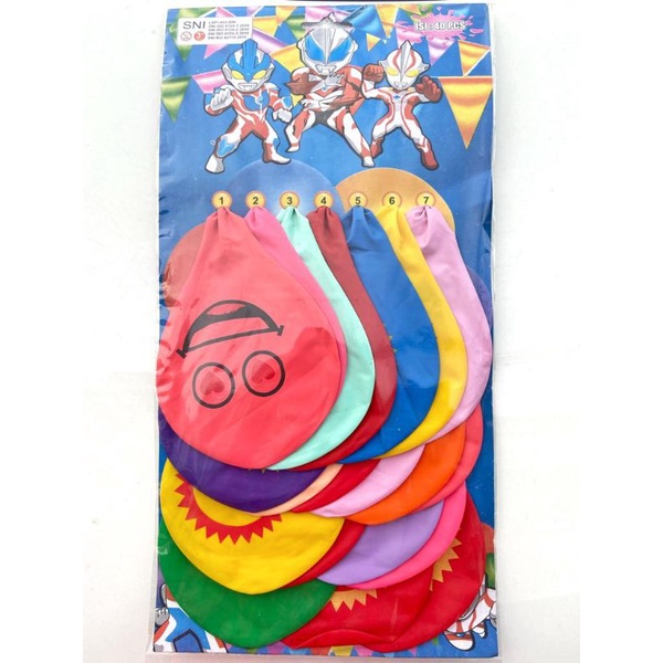 

Balon Jumbo Layar isi 20 pcs (dalam satu layar gambar balon sudah campur jadi satu)