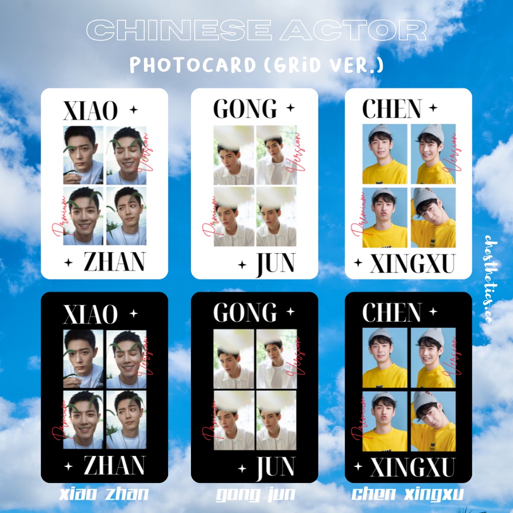 Aktor China Grid Ver. Photocard XIao Zhan Gong Jun Chen Xingxu