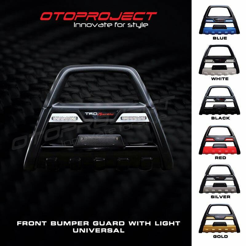 Tanduk / Bumper Depan model TRD + Lampu LED DRL Universal