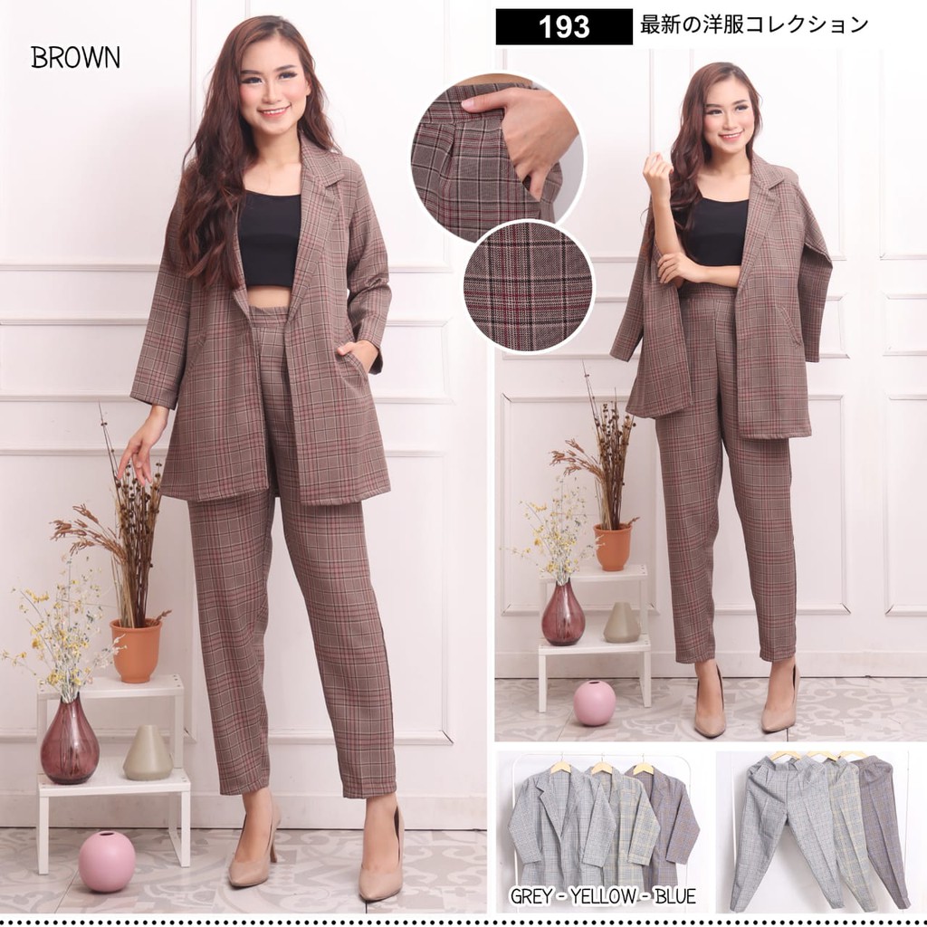 ASY ONE SET BLAZER DAN CELANA NEMY