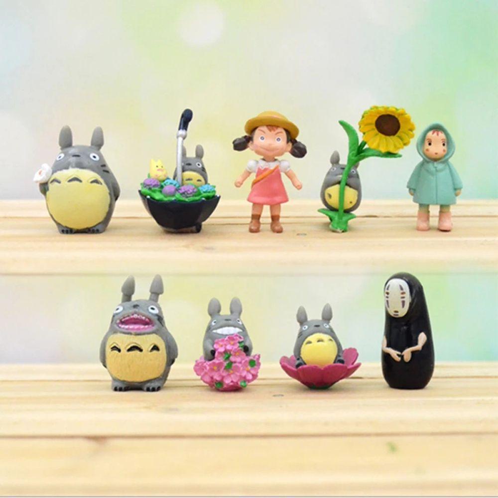 [Elegan] My Neighbor Totoro Hadiah Ulang Tahun Mobil Dekorasi Figure Mainan Mini 3-5cm Gambar Anime Ada Wajah Man