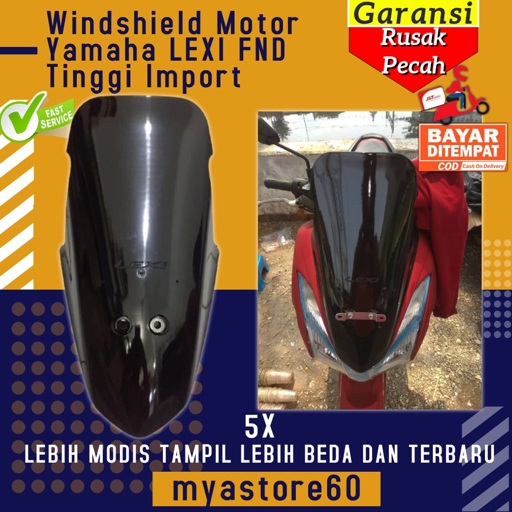 LAKU KERAS Windshield / Visor Yamaha LEXI FND Tinggi Keren