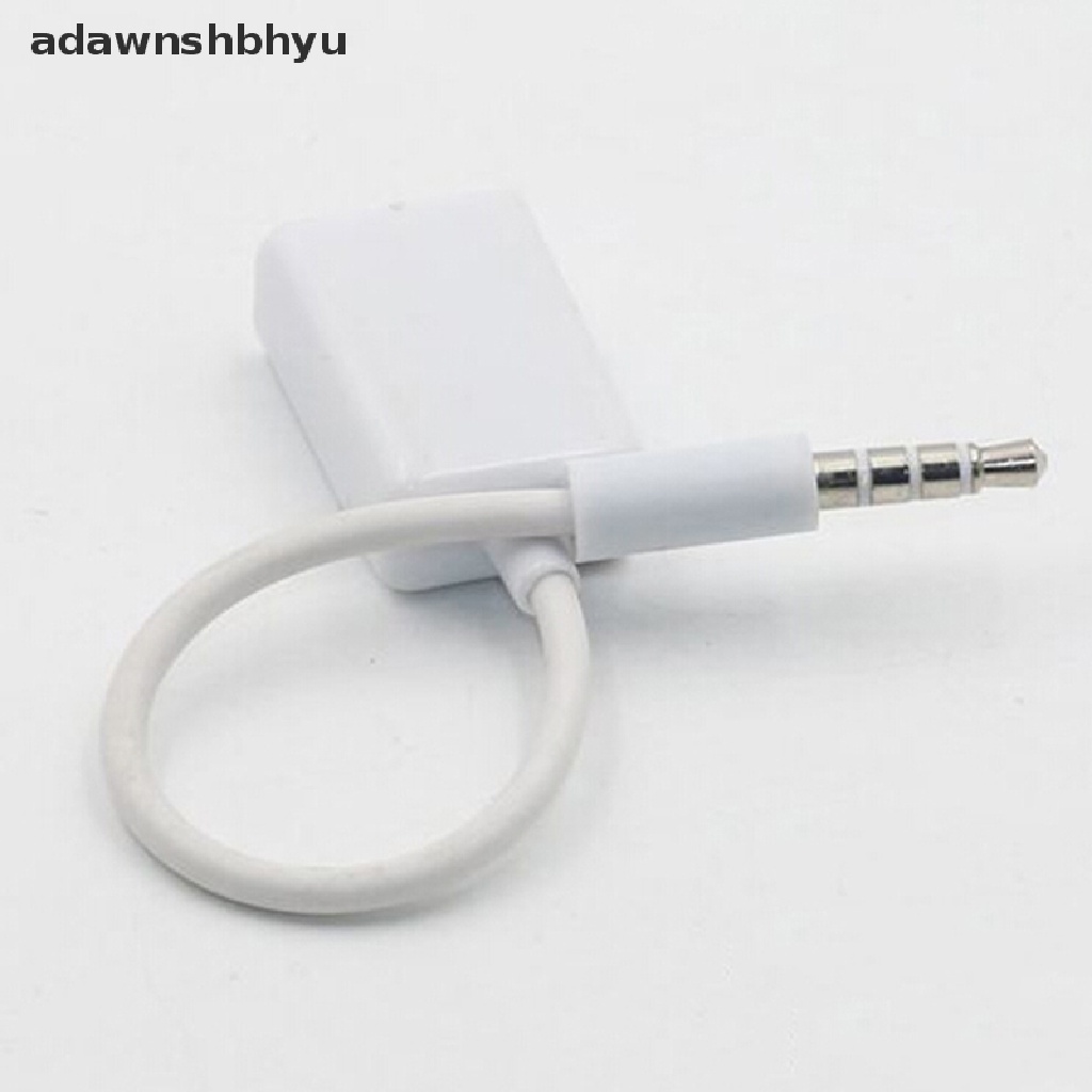 Adawnshbhyu 3.5mm male aux audio plug jack to usb 2.0 female converter cord Kabel Mobil mp3