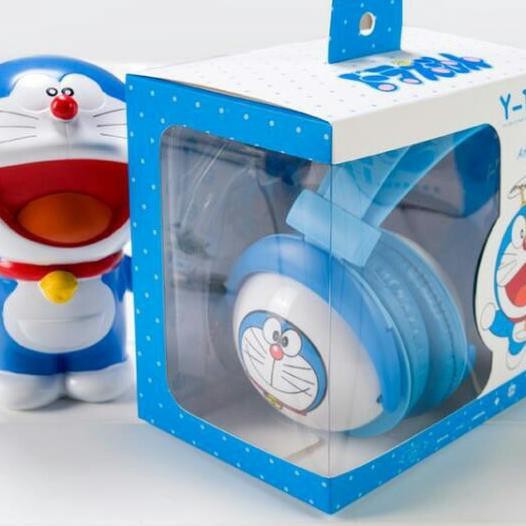 Trend-Headphone Karakter Bando Jumbo Doraemon Handsfree Kartun Lucu