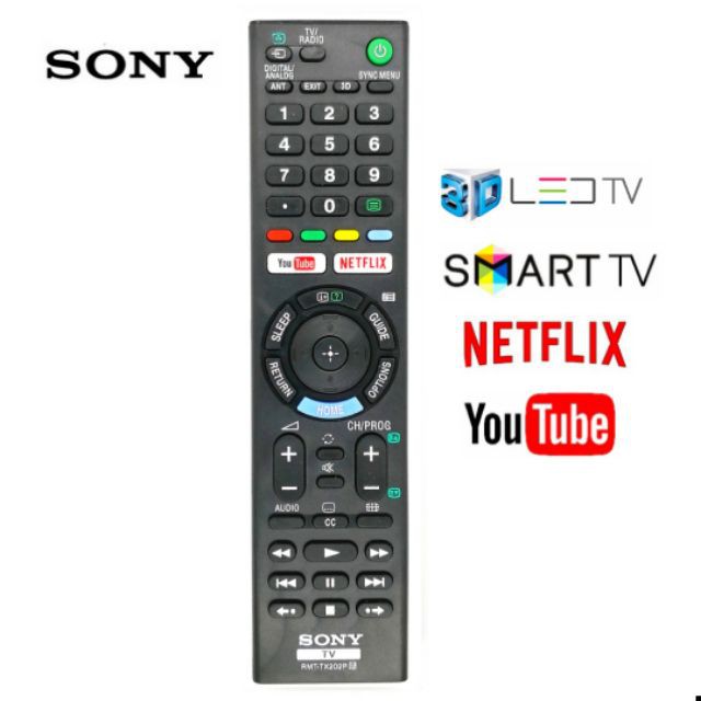 Remote TV Sony ORIGINAL YouTube NETFLIX-hitam