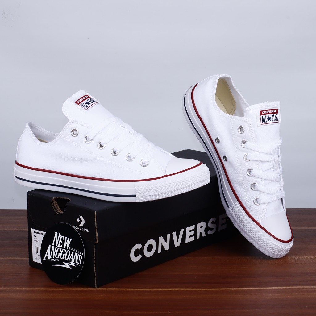 low top all white converse