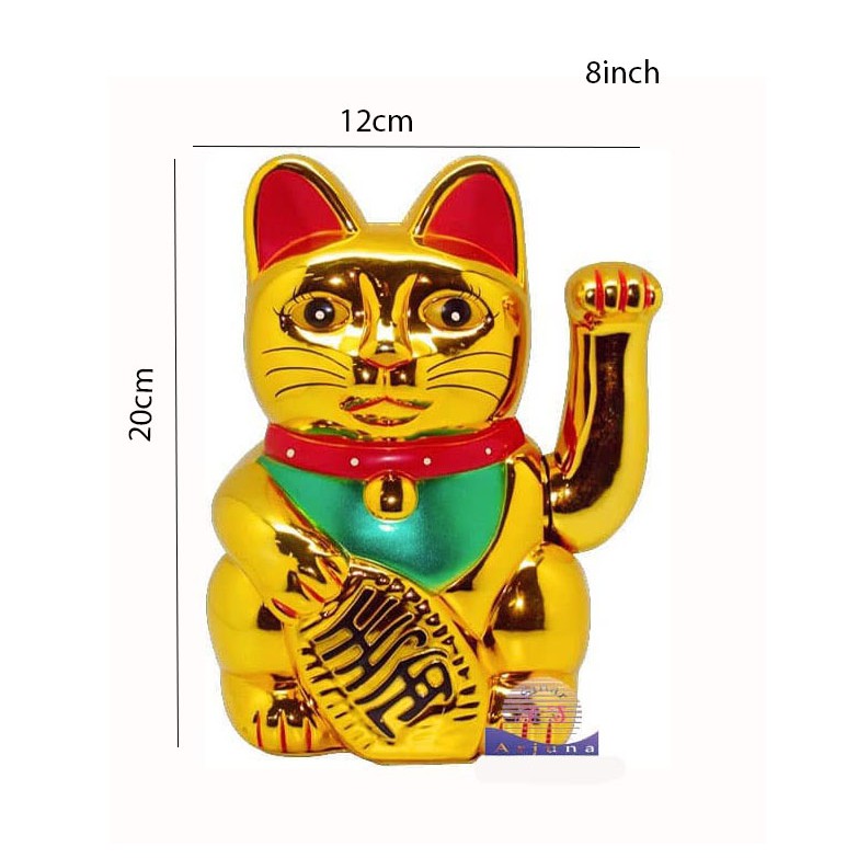 lucky cat/kucing rejeki/kucing maneko baterai 13.5cm