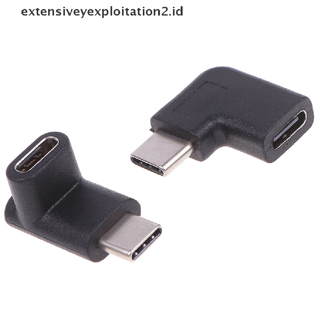 Id Adaptor Konverter USB 3.1 Tipe C Male Ke Female Sudut Kanan 90 Derajat