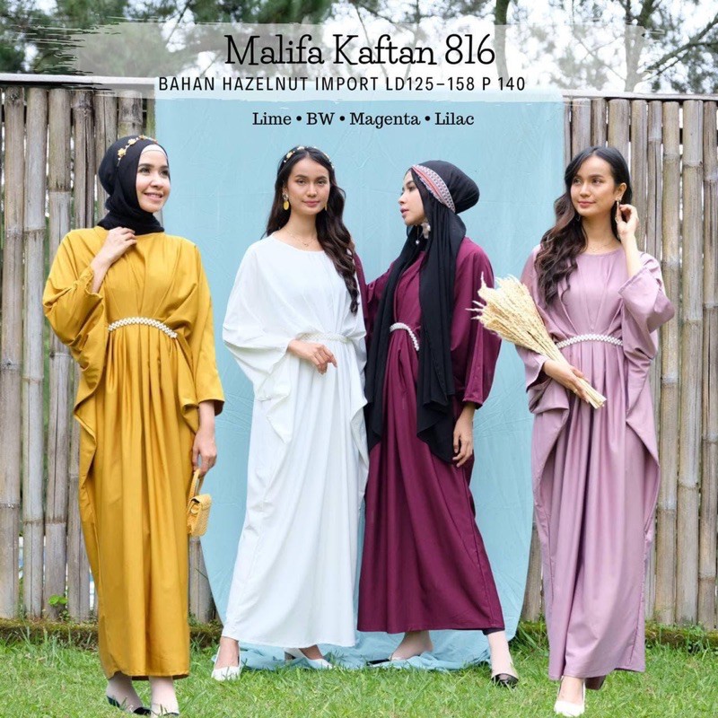 [REAL PICTURE] MALIFA KAFTAN HAZELNUT IMPORT TANAH ABANG PGMTA METRO GROSIR KONVEKSI GAMIS LEBARAN