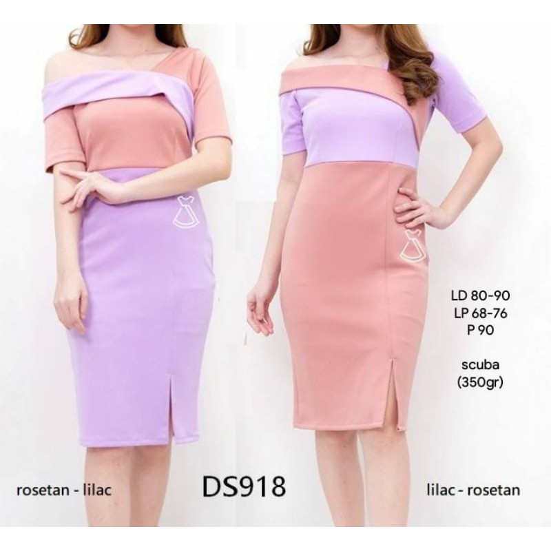 DS918 DRESS PESTA DRESS SCUBA PARTY DRESS MURAH SCUBA MURAH