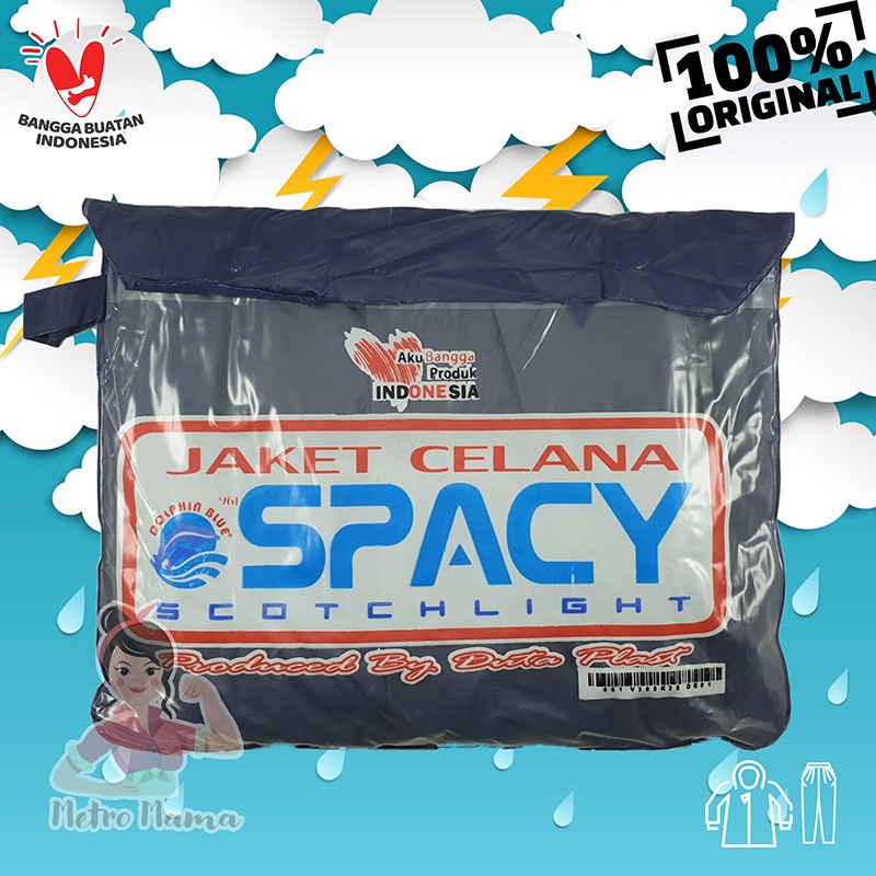 Jas Hujan Jaket Celana DOLPHIN SPACY Scotchlight 961 BIG SIZE XXL