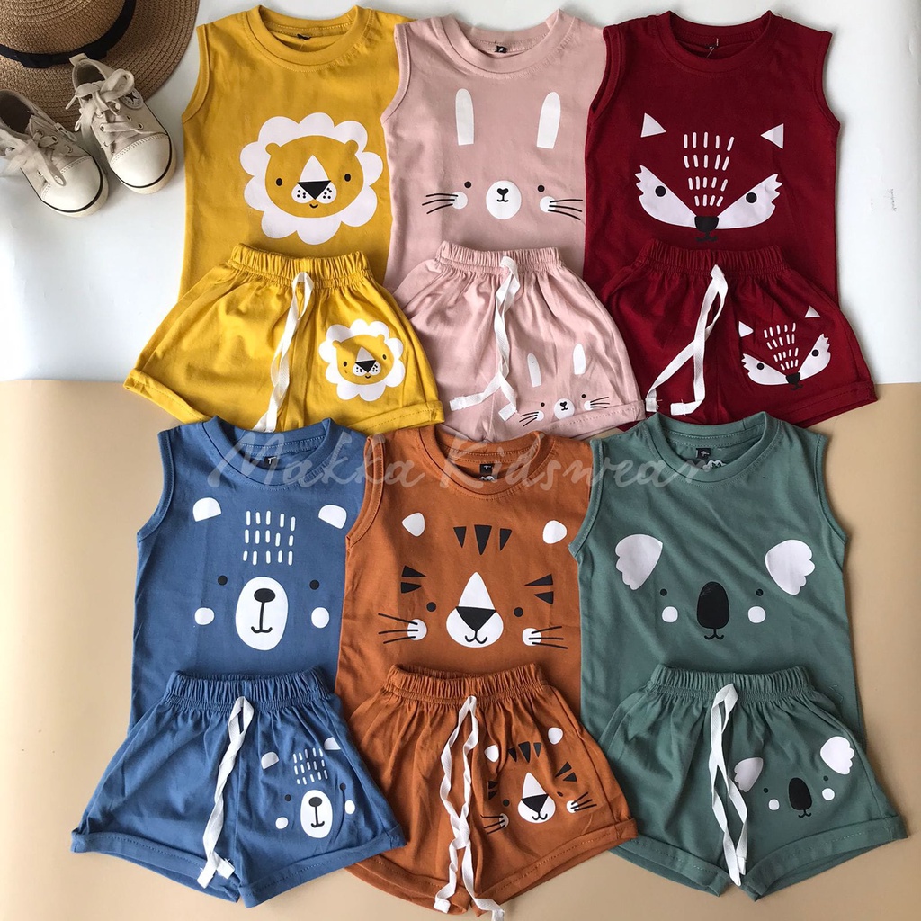 SETELAN TANKTOP ANAK COWOK CEWEK (1-4 TAHUN)