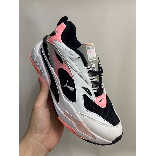 puma rs fast white peach blue