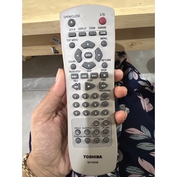 REMOTE REMOT DVD TOSHIBA SE-R0118 ORIGINAL ASLI