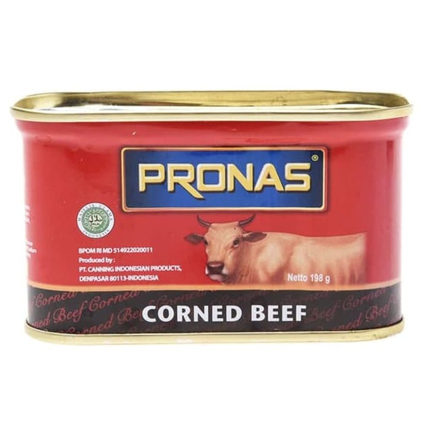 Kornet Pronas Sapi 198 Gram / Pronas Corned Beef Kornet Daging Sapi 198gr