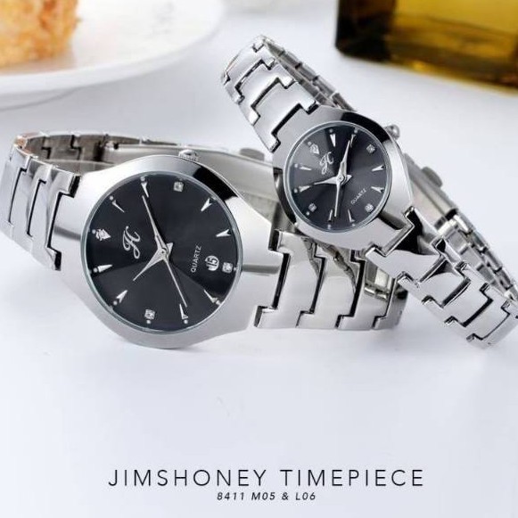 Jims Honey Jam Tangan 8411 Couple Pasangan Pria Wanita Analog Quartz Murah Branded Elegan Jimsh JH