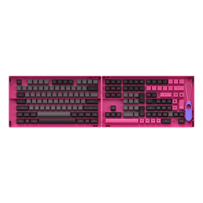 Akko Black &amp; Rose PBT Double-shot Keycaps 197 Set ASA Profile