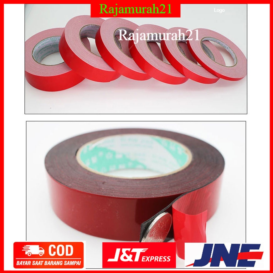 Tape Lakban Double Tape 3M Foam Serba Guna - Red - 7RHZ1GRE