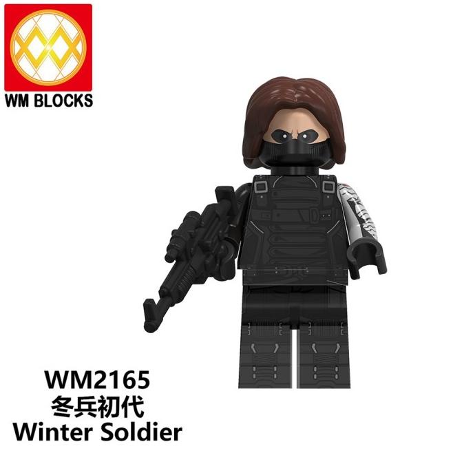 WM2165 - Winter Soldier Falcon Bucky Barnes Minifigure Brick WM6117