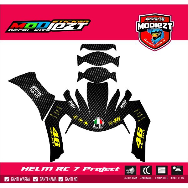 decal helm kyt rc7
