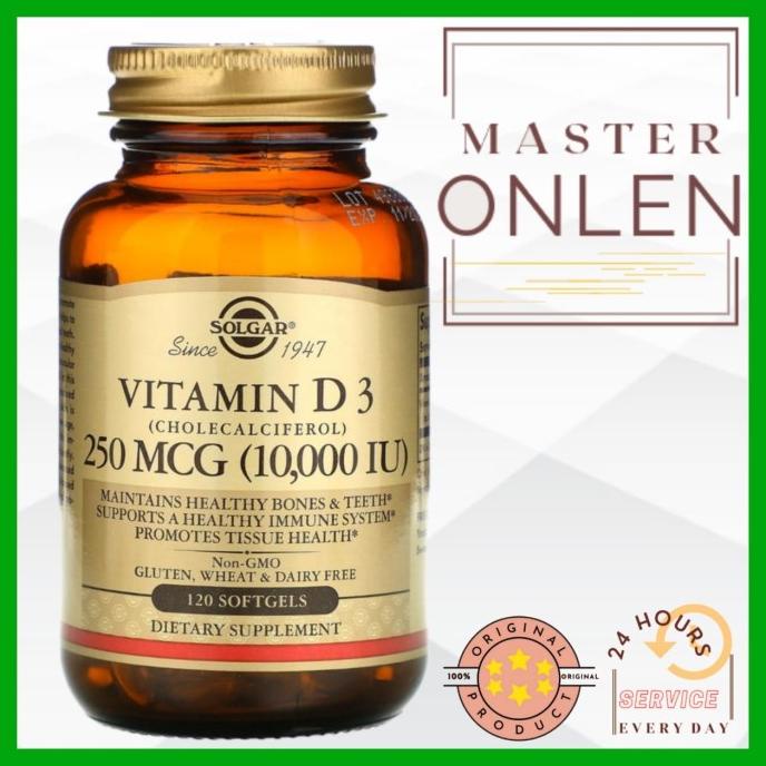 Vitamin D3 10000 iu 120 softgels Solgar vit D-3 10000iu Usa D3 250 mcg Lc