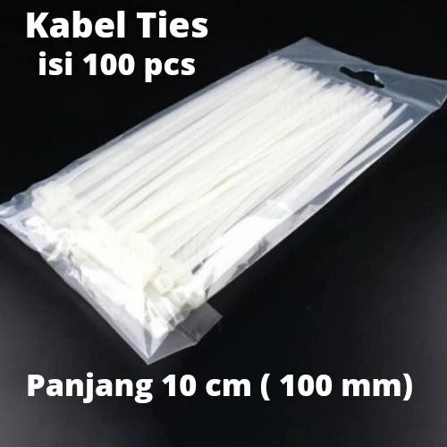 kabel ties 10cm Pengikat plastik/kabel tie/kabel serut isi 100